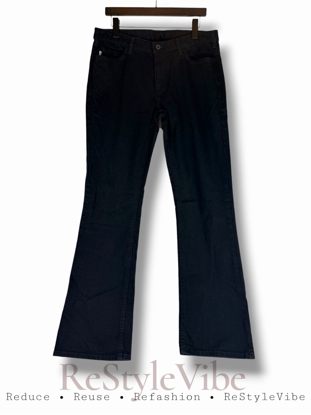 CARHARTT Women’s Size 10 10x34 Denim Jeans Curvy Fit Style Black Stretch Midrise
